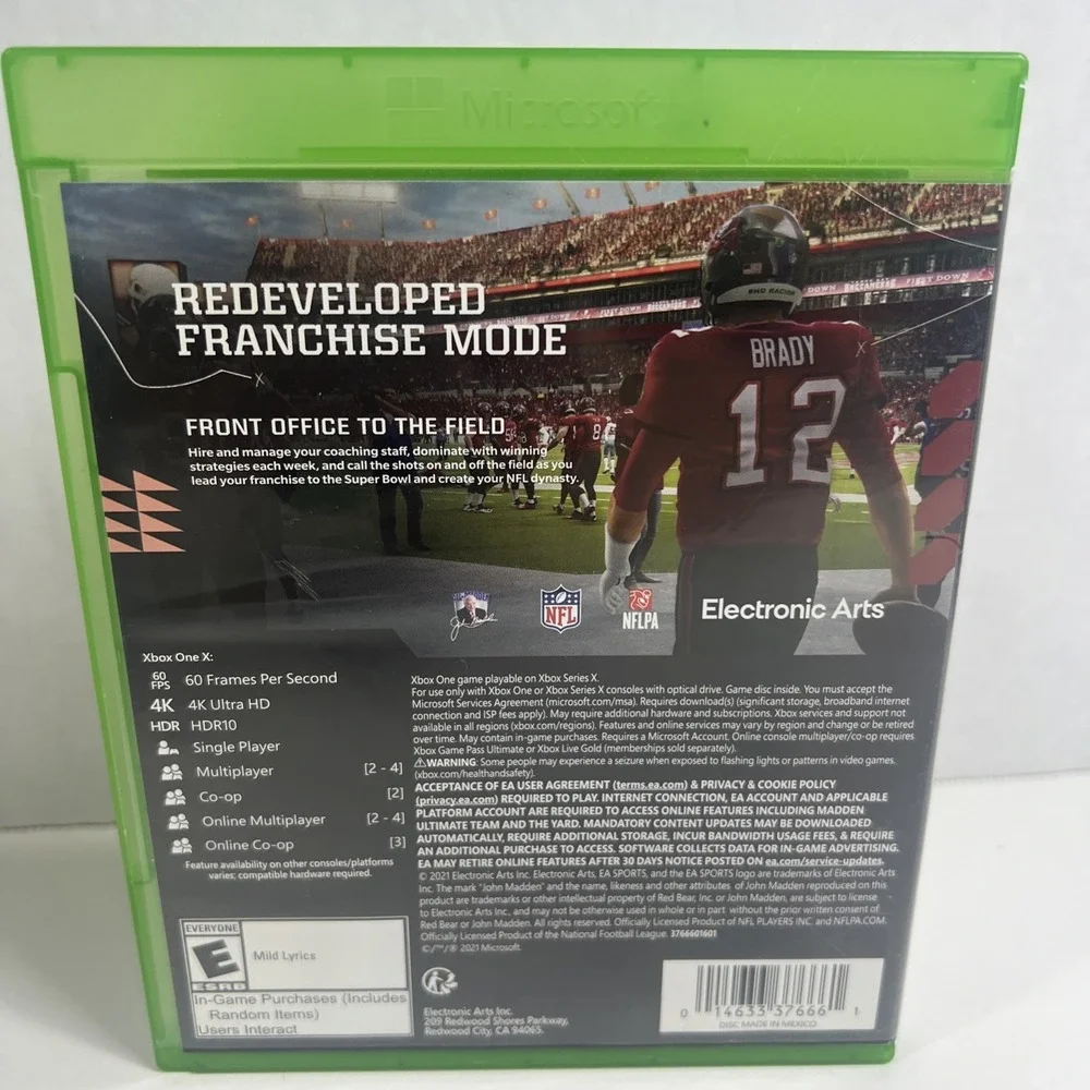 Madden NFL 22 Microsoft Xbox One Xbox Series X EA Sports Video Game
